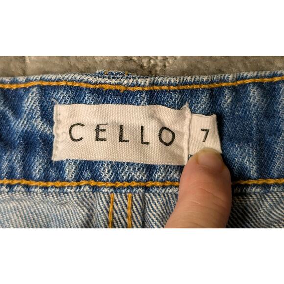 Cello Destroyed Ankle Jeans WOMENS JRS SIZE 7 Mid Rise Ripped Distressed Boho - Picture 4 of 9